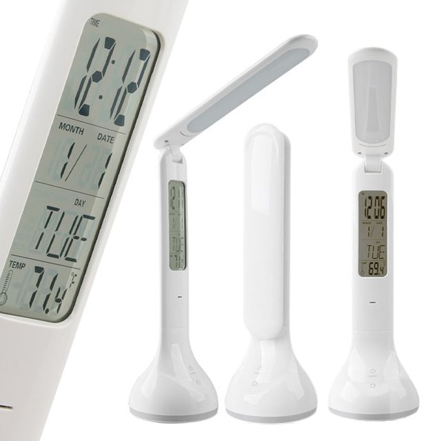 LED 터치 램프 조명 스탠드 시계 달력 온도계겸용