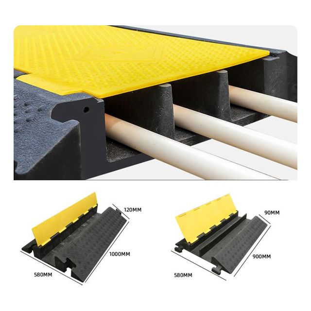 키밍 전선보호대 덮개 1구 2구 고무 과속방지턱 실외