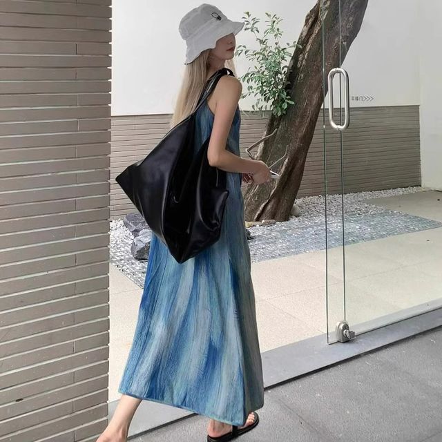 마린 비치룩 슬리브리스 끈나시 원피스 MFNC-050168