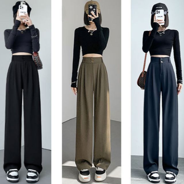 핀턱 링클프리 와이드 팬츠 OSM-1006144