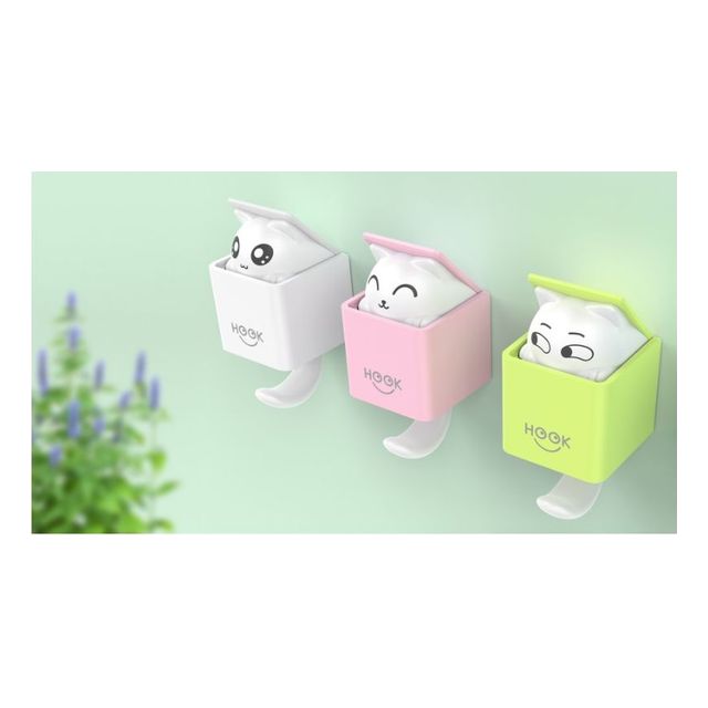 키밍 다용도걸이 벽후크 빼꼼냥이 웃는냥이 블루색