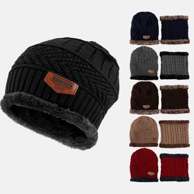 남성 캐주얼 비니 넥워머 세트 가족룩 따뜻한 겨울용