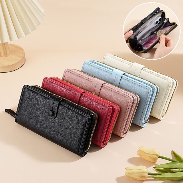 똑딱이 2단 휴대폰 수납 지퍼지갑 EL-1005879