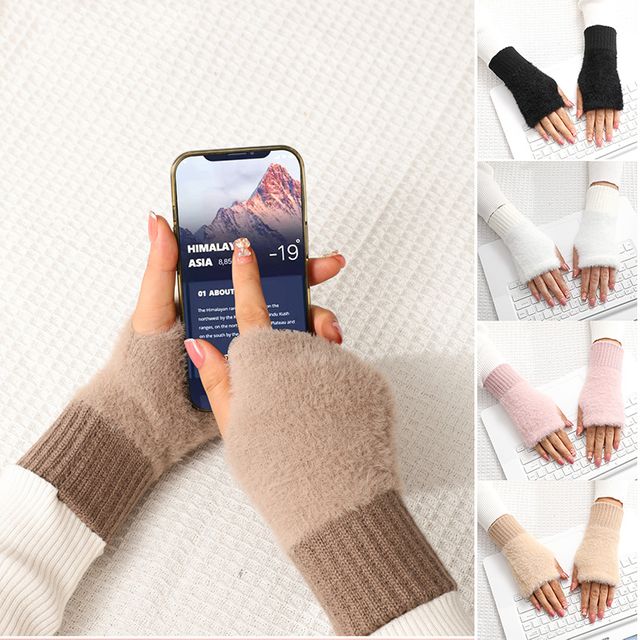 키보드 사무실 반장갑 핸드워머 니트 방한 보온장갑