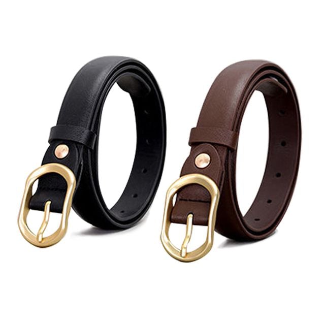 여성 금장 버클 라운드 벨트 URK_048