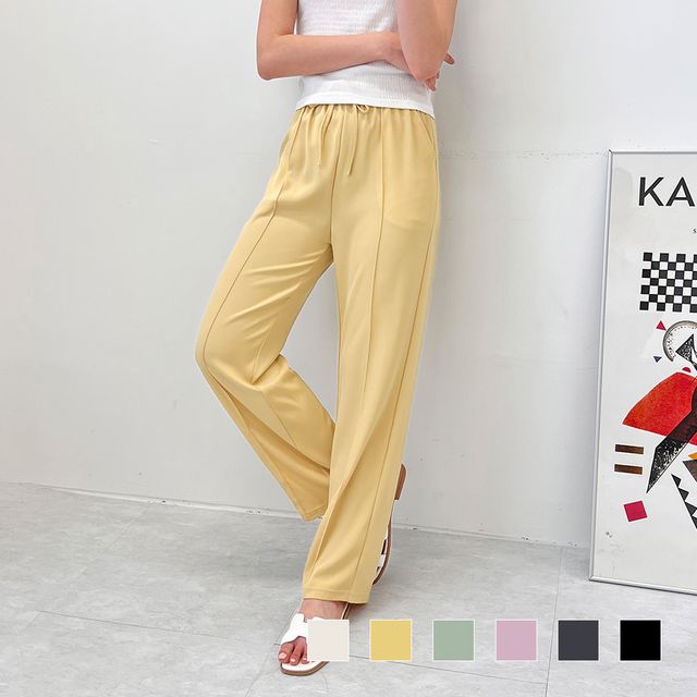 샤크 여자 핀탁 일자 바지 SD-230453W