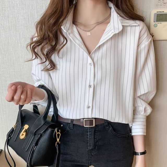 클래식 무드 9부 스트라이프 셔츠 JSC-d0069