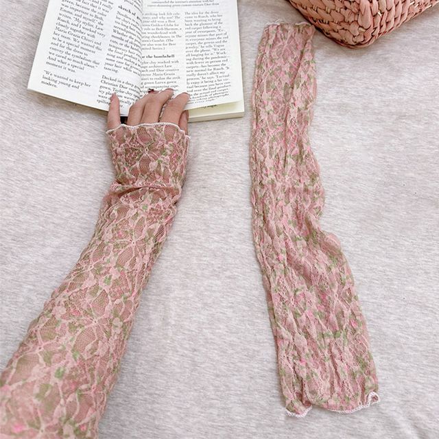 꽃무늬 시스루 팔토시 LM-1001517