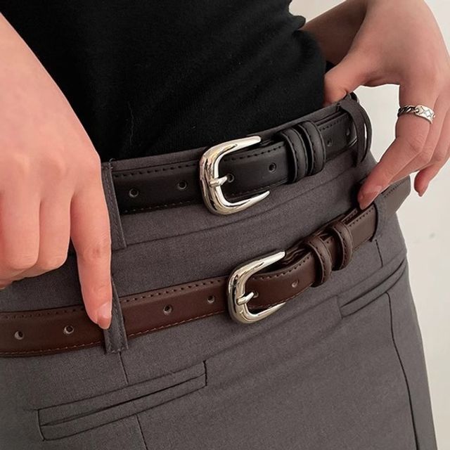 펀칭 스몰버클 패션 벨트 캐주얼정장벨트 미니버클