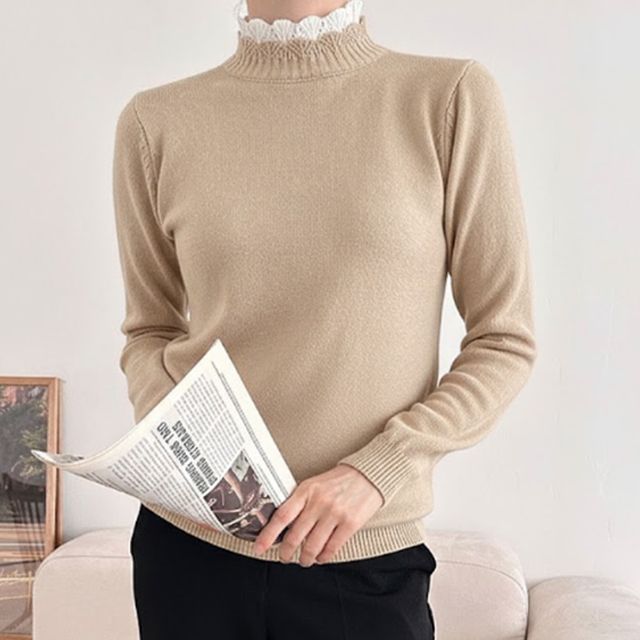 여자 목폴라 니트 스웨터 SV-1005556