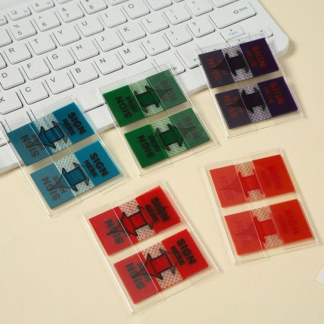 키밍 형광 스티커 책갈피 5종세트 컬러 사무용품 북스토퍼