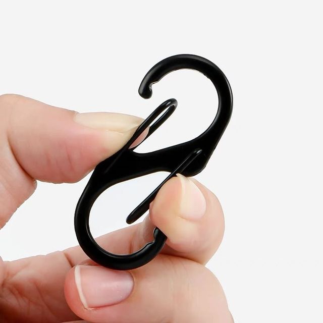 등산 고리 세트 20개와 수납 파우치 포함 다용도 카라비너