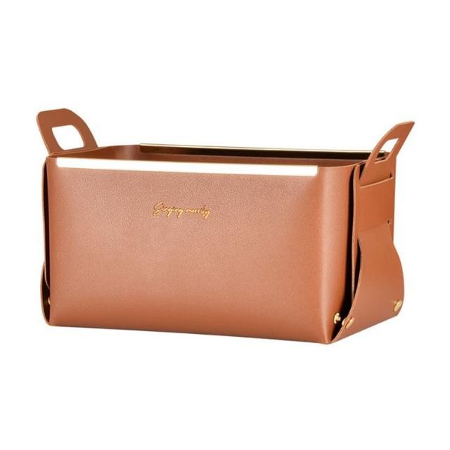 다용도 접이식 PU 수납 바구니 정리함 가정용 공간 절약형