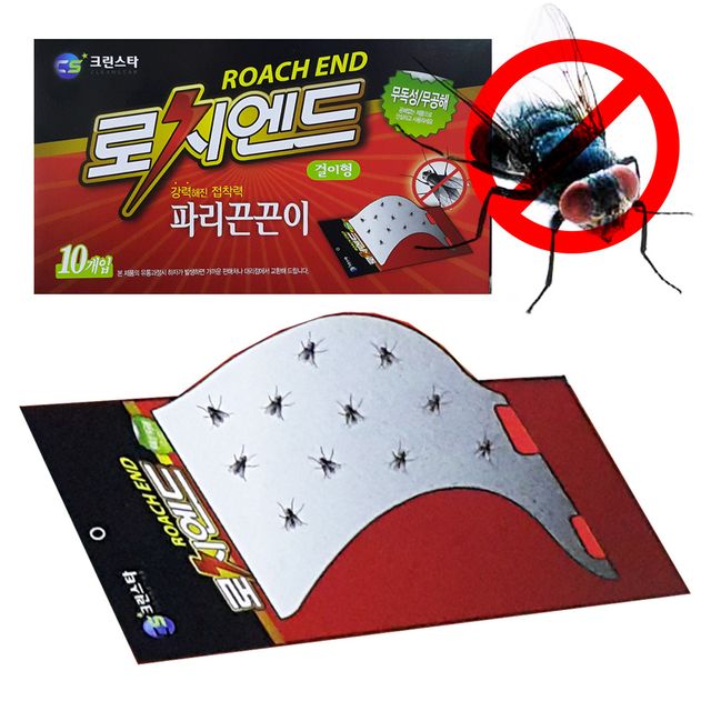 로치엔드 벽걸이형 해충 파리끈끈이 10개 해충
