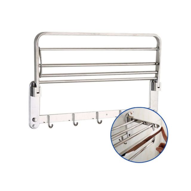 다용도 접이식 욕실 수건 선반 2단 타올걸이