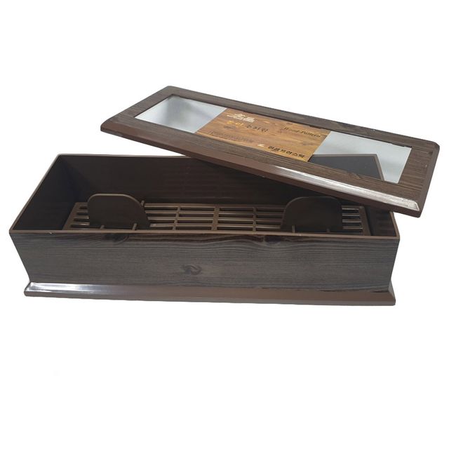 옹이 나무무늬 나무무늬 업소용 수저함 투명 나