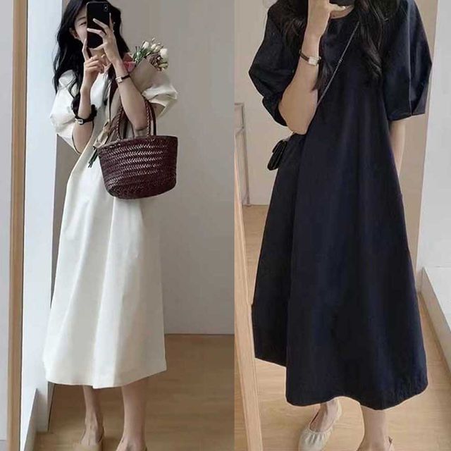 단색 루즈핏 원피스 TD-1004509