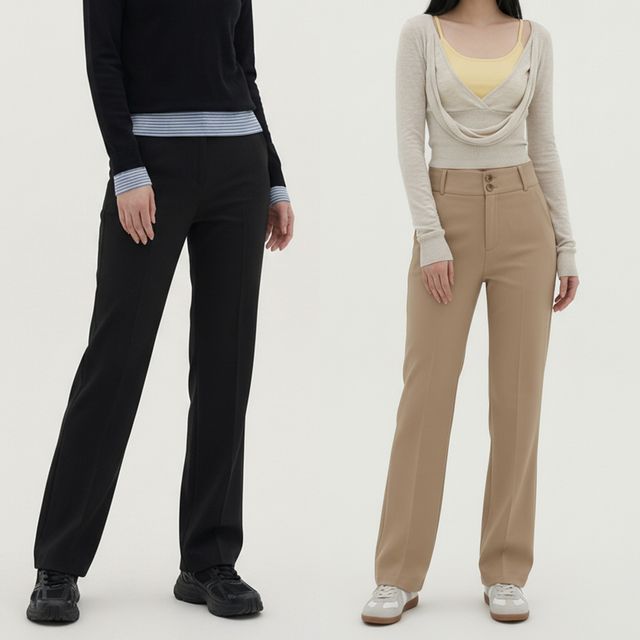 투버튼 하이웨스트 슬랙스 팬츠 JEB-1006824