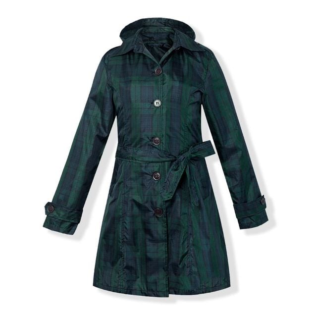 비 오는 날 필수 여성 트렌치 레인코트 롱코트