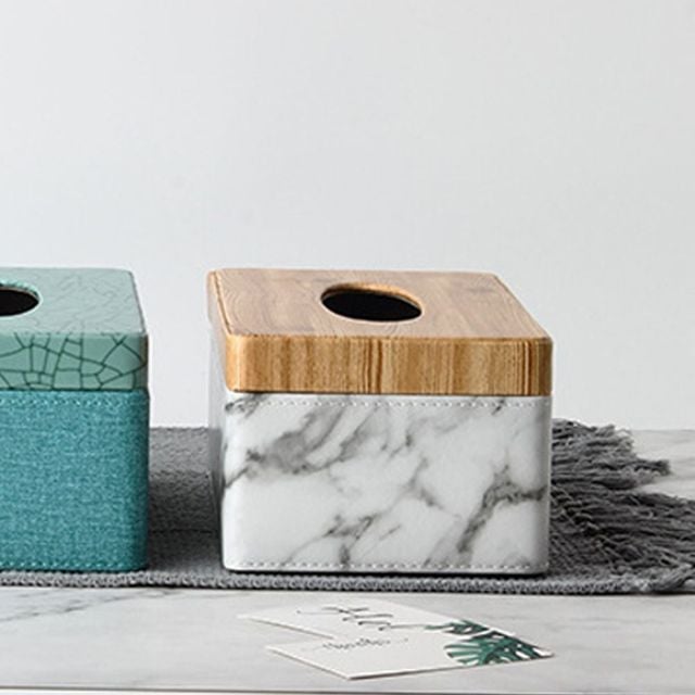 모던 대리석 디자인 티슈 케이스 인테리어 소품 각티슈 보관함