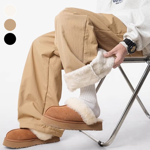 남성 와이드 스트레이트 기모 팬츠 EL-1004878