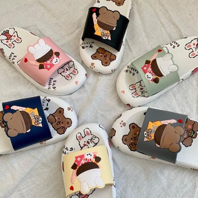 귀여운 캐릭터 커플 슬리퍼 실내화 남녀공용 외출용