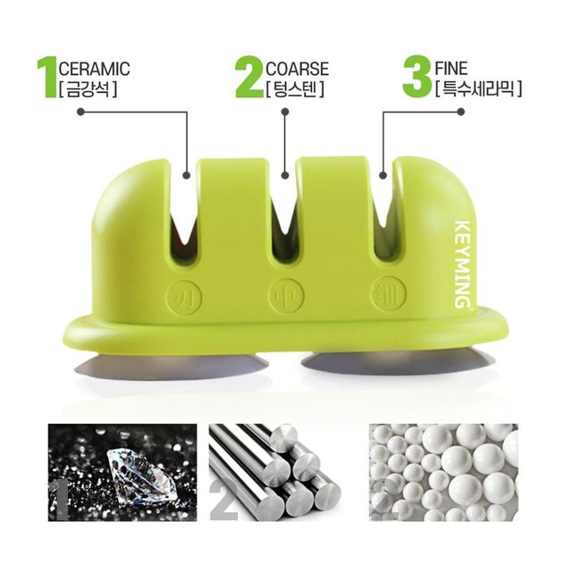 주방 벽부착형 미니 칼갈이 3단 칼연마기