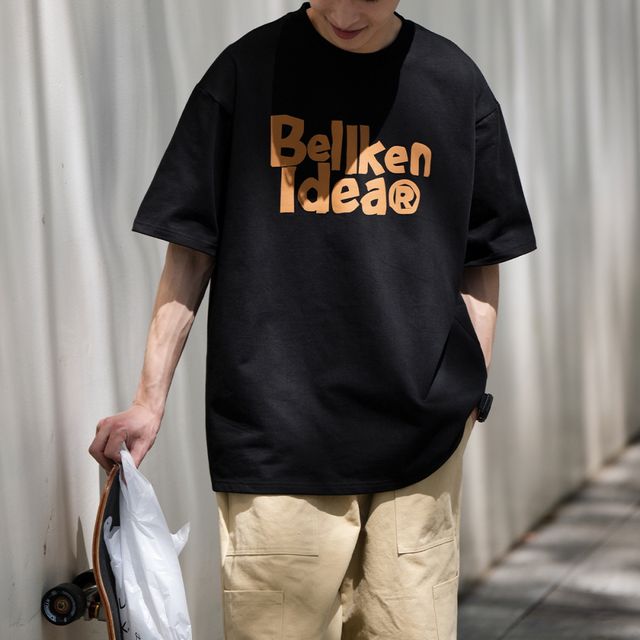 레터링 베이직 캐주얼 반팔 면티 MFNC-050166