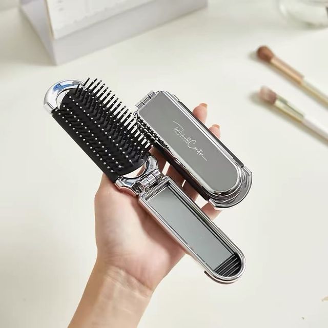 휴대용 접이식 거울빗 손거울 미니빗 쿠션빗 머리빗