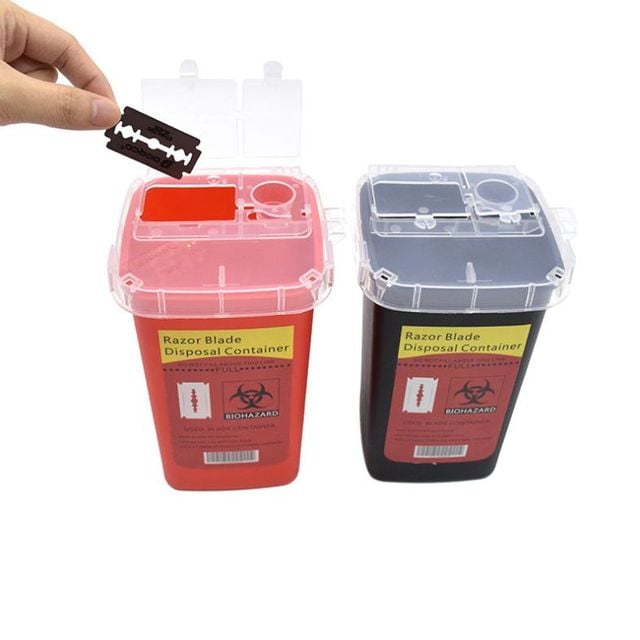 면도기 양면날 폐기함 1+1 수납함 수거함 보관 미용실