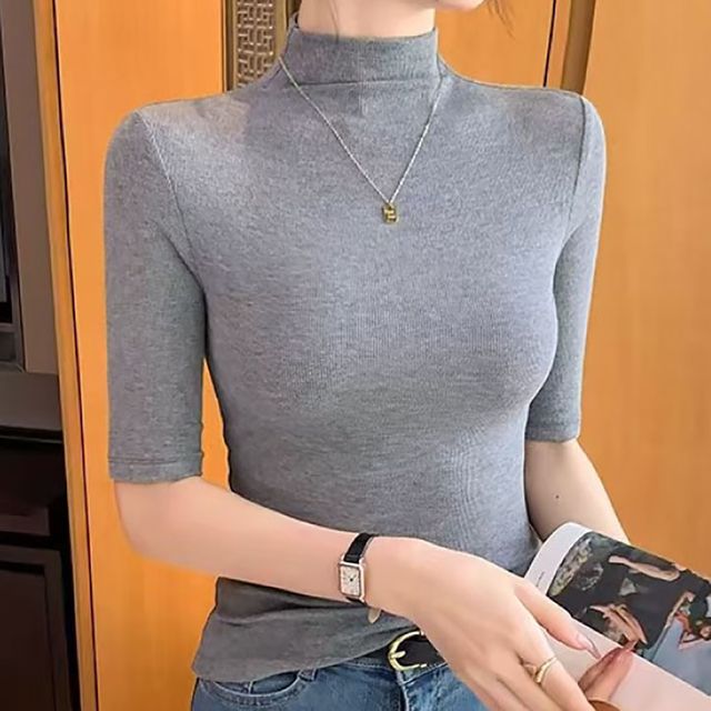 반목 슬림 5부 반팔면티셔츠 NF-2