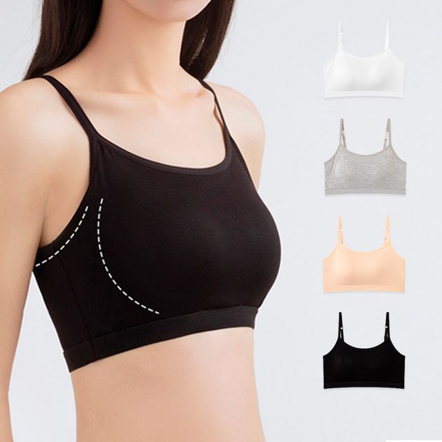 끈 조절 면 스포츠 브라탑 브라렛 수면브라