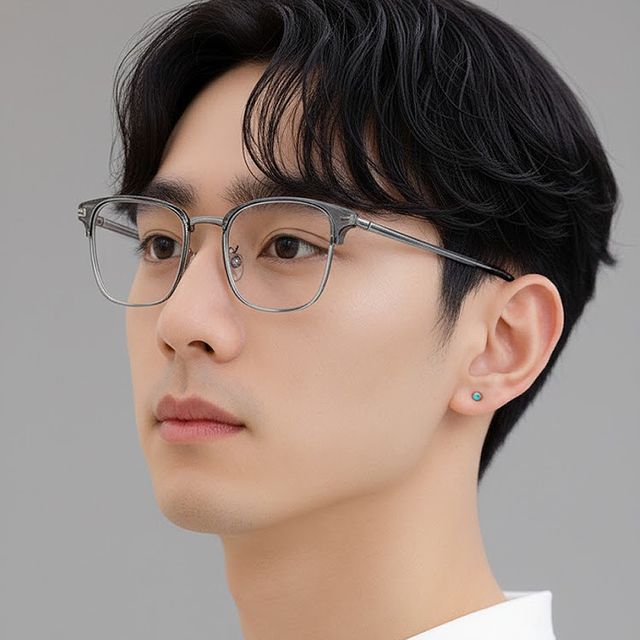 블루라이트 차단 안경 얼굴형에 맞는 가벼운 하금테 안경 3컬러