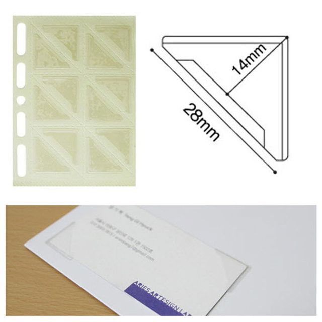 코너스틱 삼각 미니 100매 1200P 명함 사진부착