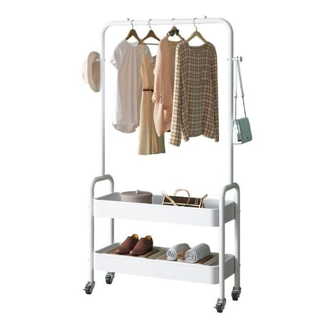 이동식 수납 선반 행거 1단 2단 스탠드 정리대