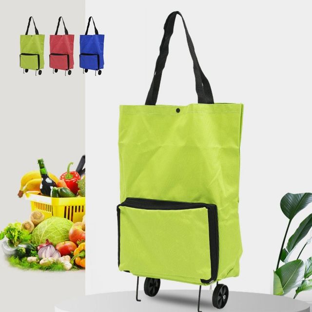 키밍 대용량 접이식 휴대 쇼핑 바구니 캐리어