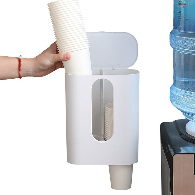 종이컵 디스펜서 2구 후크테이프 부착식 컵홀더