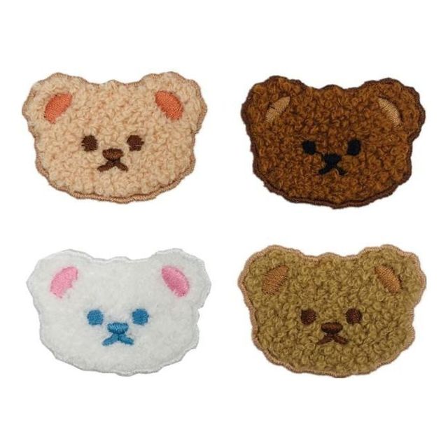 귀여운 곰 캐릭터 자수 패치 옷 수선용 와펜