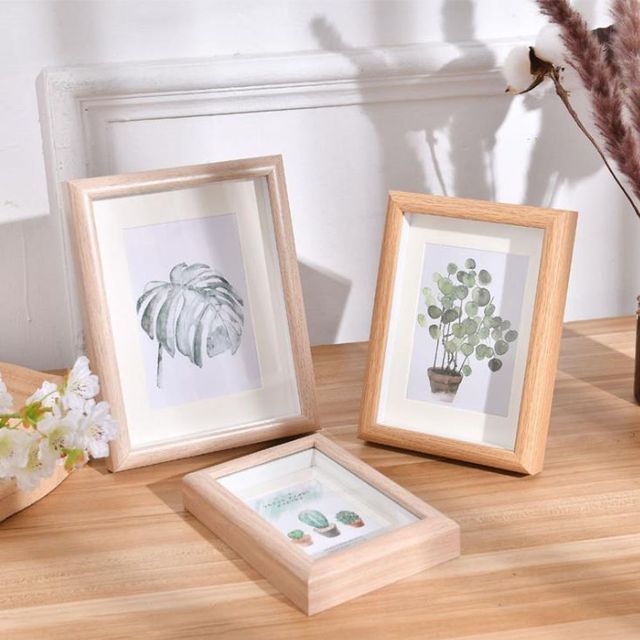 키밍 나무 프레임 소형 인테리어 탁상 액자 사진 갤러리