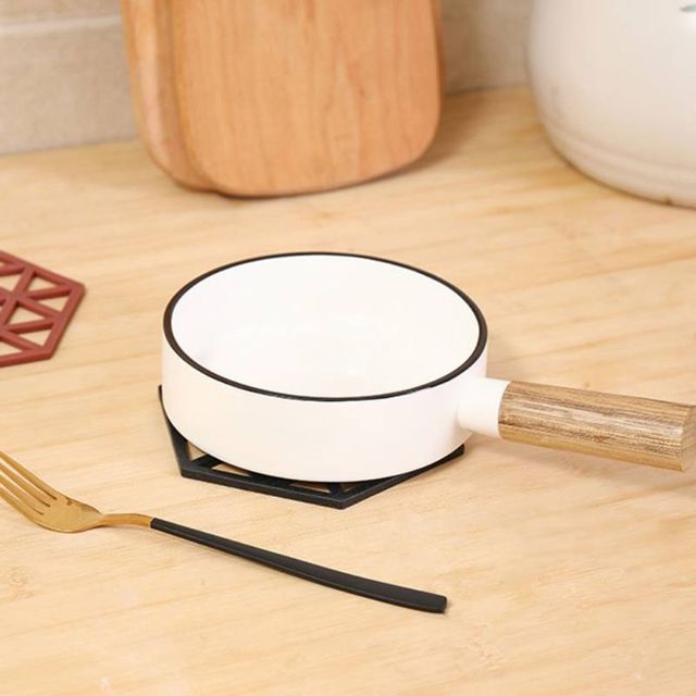 실리콘 6각 냄비 받침 코스터 테이블 매트 2개 세트