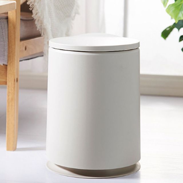 원터치 원형 휴지통 10L 욕실 거실용 실용적 디자인