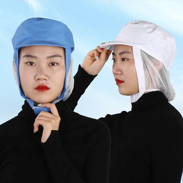 키밍 공장 망사 턱덮개 활동성 좋은 찍찍이 위생모자