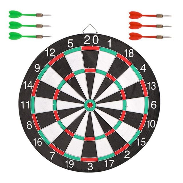 양면 다트판 다트핀 6개 세트 벽걸이형 바늘 핀다트