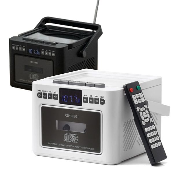 롯데1980 송수신 블루투스스피커 카셋트 CD플레이어