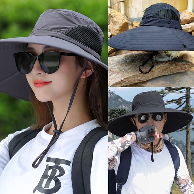 등산 캠핑 넓은 대형 벙거지 햇빛 차단 챙 큰 모자