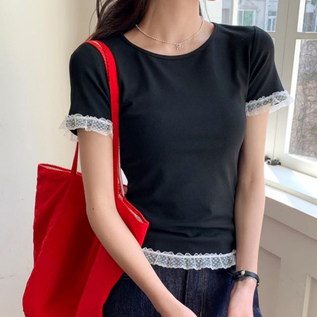 레이스포인트 라운드 반팔티 SNY-0018