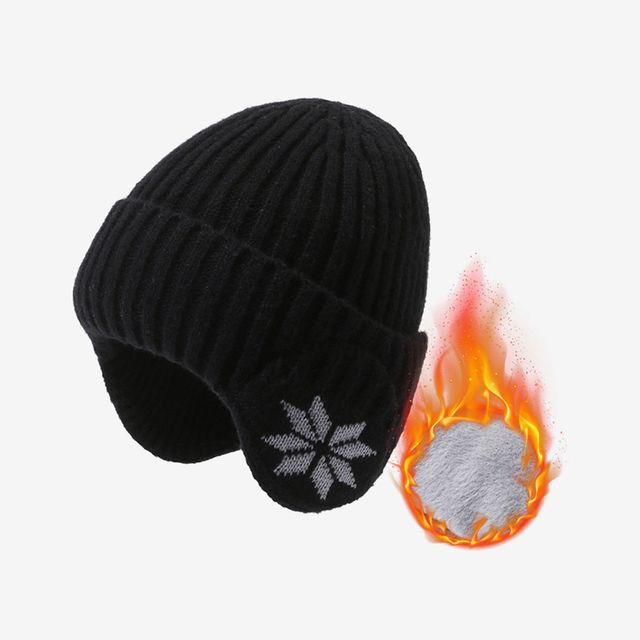 기모 눈꽃 귀도리 비니 겨울모자 LM-1004016