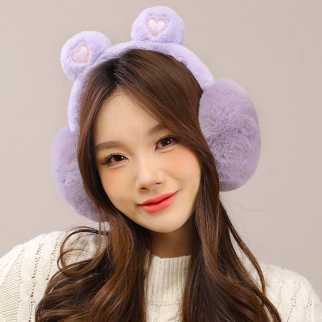 곰돌이 털 접이식 귀마개 5color DK-1004921