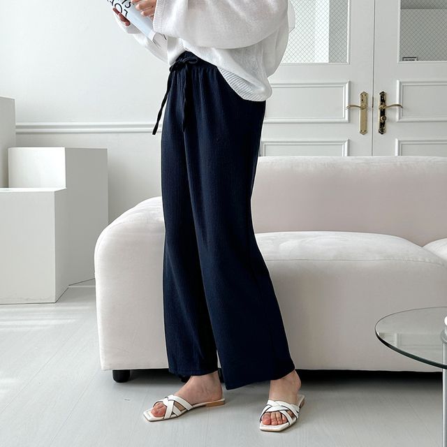 리치크 니트 골지 통바지 SD-240401