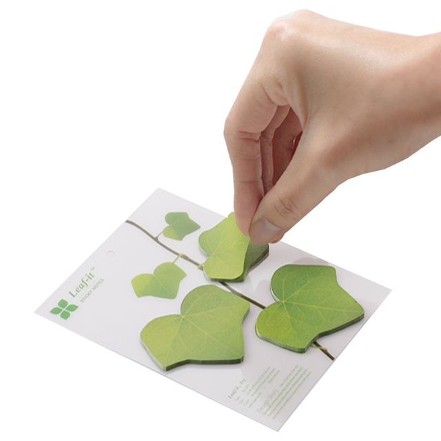 담쟁이잎 외 대형 스티커리프 모음 점착메모지 식물